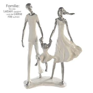 Skulptur – Mattes Kunstharz, Strukturierte Oberfläche, Familienmotiv, 12 cm - Family | Gilde