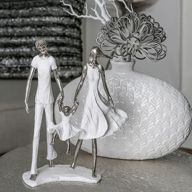Skulptur – Mattes Kunstharz, Strukturierte Oberfläche, Familienmotiv, 12 cm - Family | Gilde