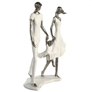 Skulptur – Mattes Kunstharz, Strukturierte Oberfläche, Familienmotiv, 12 cm - Family | Gilde