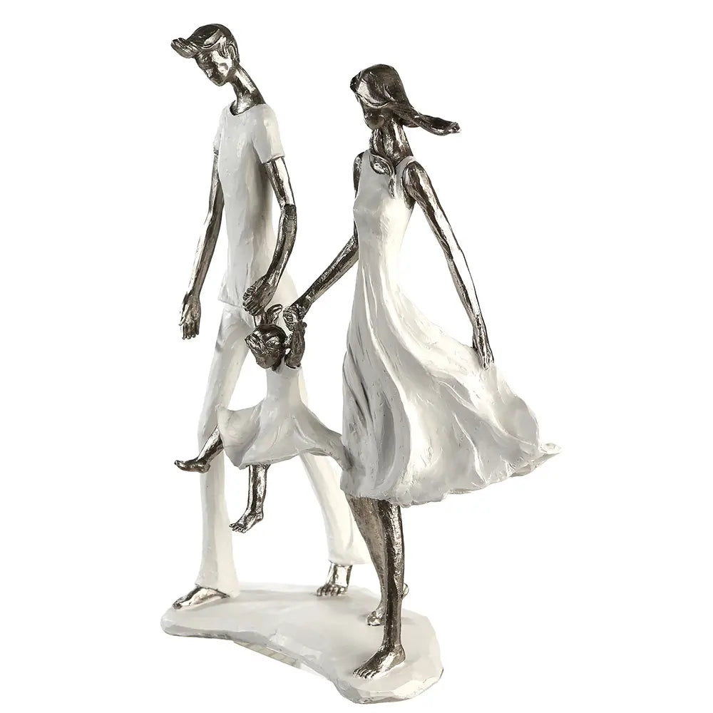 Skulptur – Mattes Kunstharz, Strukturierte Oberfläche, Familienmotiv, 12 cm - Family | Gilde