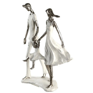 Skulptur – Mattes Kunstharz, Strukturierte Oberfläche, Familienmotiv, 12 cm - Family | Gilde
