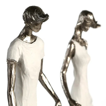 Skulptur – Mattes Kunstharz, Strukturierte Oberfläche, Familienmotiv, 12 cm - Family | Gilde