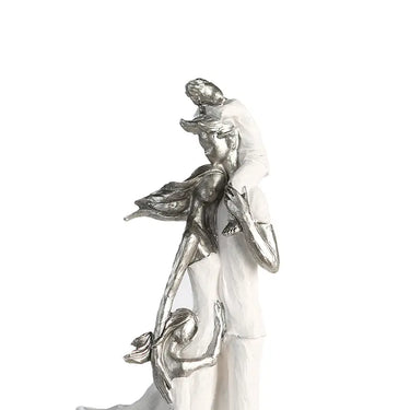 Skulptur – Mattes Kunstharz, Strukturierte Oberfläche, Familienmotiv, 37 cm - Familienglück | Gilde