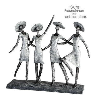 Skulptur – Mattes Kunstharz, Antikes Finish, Frauen Motiv, 34 cm - 4 Ladys | Gilde