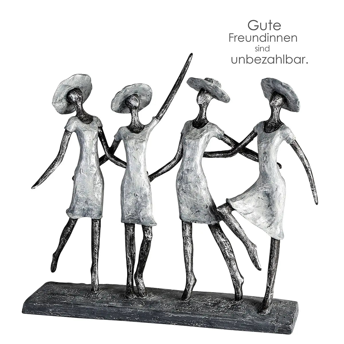 Skulptur – Mattes Kunstharz, Antikes Finish, Frauen Motiv, 34 cm - 4 Ladys | Gilde