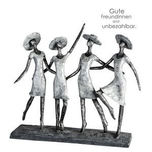 Skulptur – Mattes Kunstharz, Antikes Finish, Frauen Motiv, 34 cm - 4 Ladys | Gilde