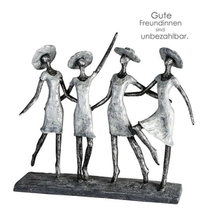 Skulptur – Mattes Kunstharz, Antikes Finish, Frauen Motiv, 34 cm - 4 Ladys | Gilde