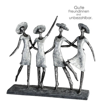 Skulptur – Mattes Kunstharz, Antikes Finish, Frauen Motiv, 34 cm - 4 Ladys | Gilde