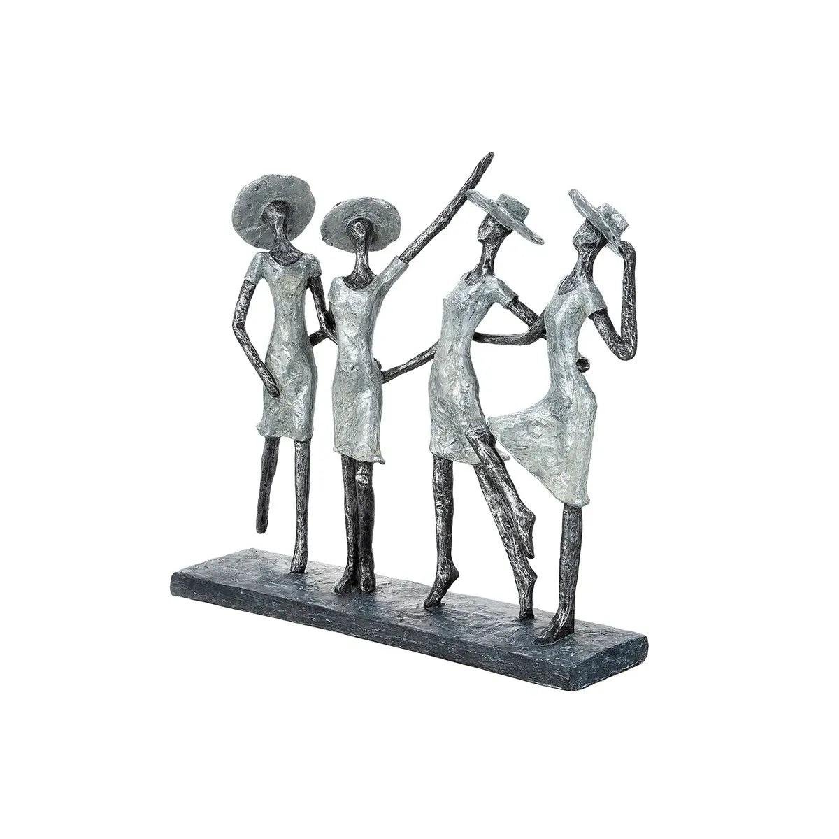 Skulptur – Mattes Kunstharz, Antikes Finish, Frauen Motiv, 34 cm - 4 Ladys | Gilde