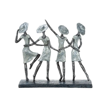 Skulptur – Mattes Kunstharz, Antikes Finish, Frauen Motiv, 34 cm - 4 Ladys | Gilde