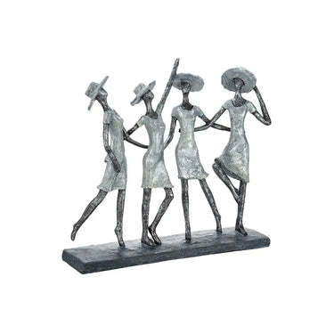 Skulptur – Mattes Kunstharz, Antikes Finish, Frauen Motiv, 34 cm - 4 Ladys | Gilde