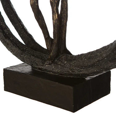 Skulptur – Strukturiertes Kunstharz, Bronze Grau, Paarmotiv, 40 cm - Paar im Ring | Gilde