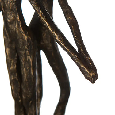 Skulptur – Strukturiertes Kunstharz, Bronze Grau, Paarmotiv, 40 cm - Paar im Ring | Gilde