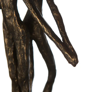 Skulptur – Strukturiertes Kunstharz, Bronze Grau, Paarmotiv, 40 cm - Paar im Ring | Gilde