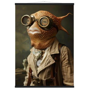 Schulposter - Seestern Steampunk-Illustration magnetische Kiefernholzleisten mattes schweres Papier | St Tropez Art