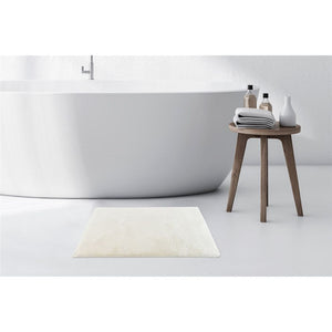Badematte – Weiches Garn, Flauschige Oberfläche, Weißer Farbton, 50 x 90 cm - Rabbit 625 | Kayoom