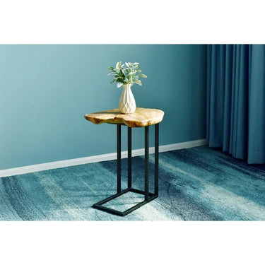 Tisch Zedernholzplatte pulverbeschichtete Metallbeine naturbelassen – Woody 610 Natural | Kayoom - Esszett Luxury | Stilvolles Wohnen mit Charakter