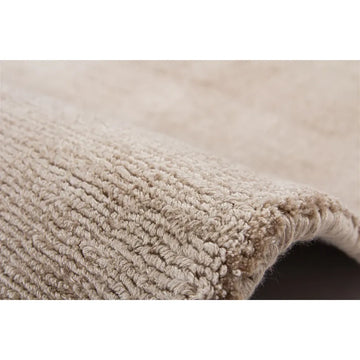 Teppich – Elfenbeinfarbene Töne, Retro Muster, Edler Viskoseflor, 170 cm - Luxury 110 | Kayoom