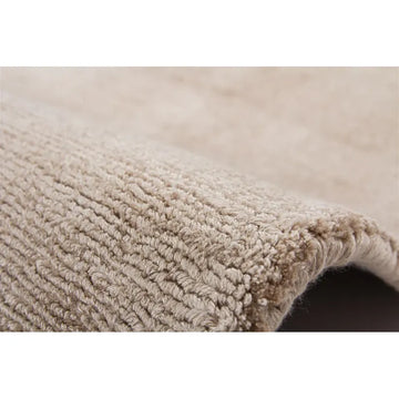 Teppich – Elfenbeinfarbene Töne, Retro Muster, Edler Viskoseflor, 150 cm - Luxury 110 | Kayoom