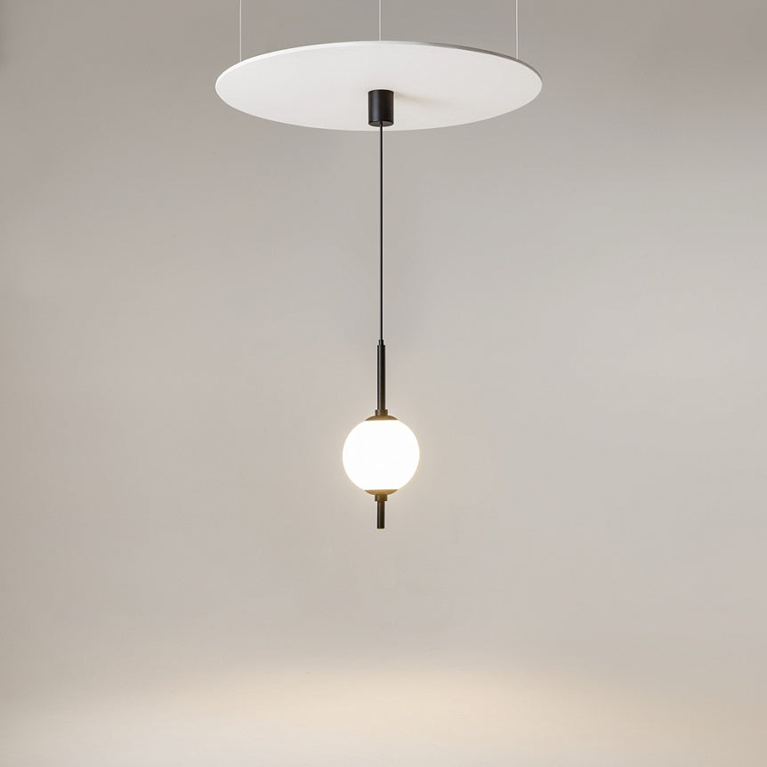 Pendant Light Black Metal Frame with White Glass Shade – The Sixth Sense Z020PL-L6B3K | Maytoni