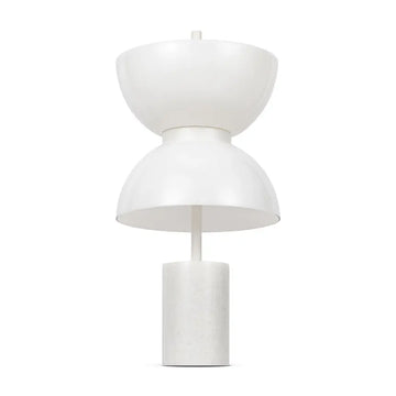 Table Lamp White Metal Marble Base & Glossy Glass Diffuser – Kyoto | Maytoni