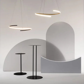 Pendelleuchte – Schwarze Optik, 60 cm Ring, 326 cm Höhe - Curve | Maytoni