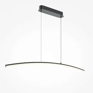 Pendant Lamp Slim Black Tube Design LED – Curve | Maytoni