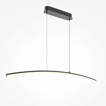Pendant Lamp Slim Black Tube Design LED – Curve | Maytoni