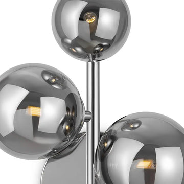 Wall light with chrome finish and smoked chrome glass spheres - Dallas | Maytoni