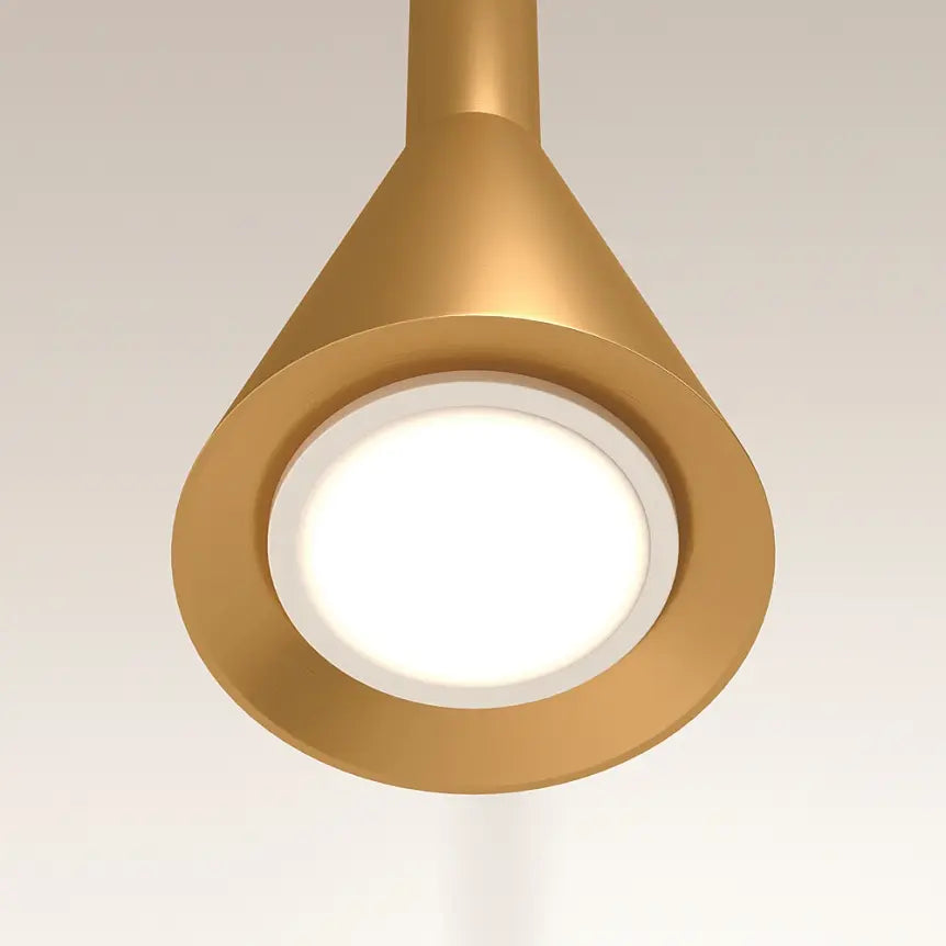 Pendelleuchte – Goldenes Finish, Metallschirm, Höhenverstellbar, GU10 Fassung - Arrow | Maytoni
