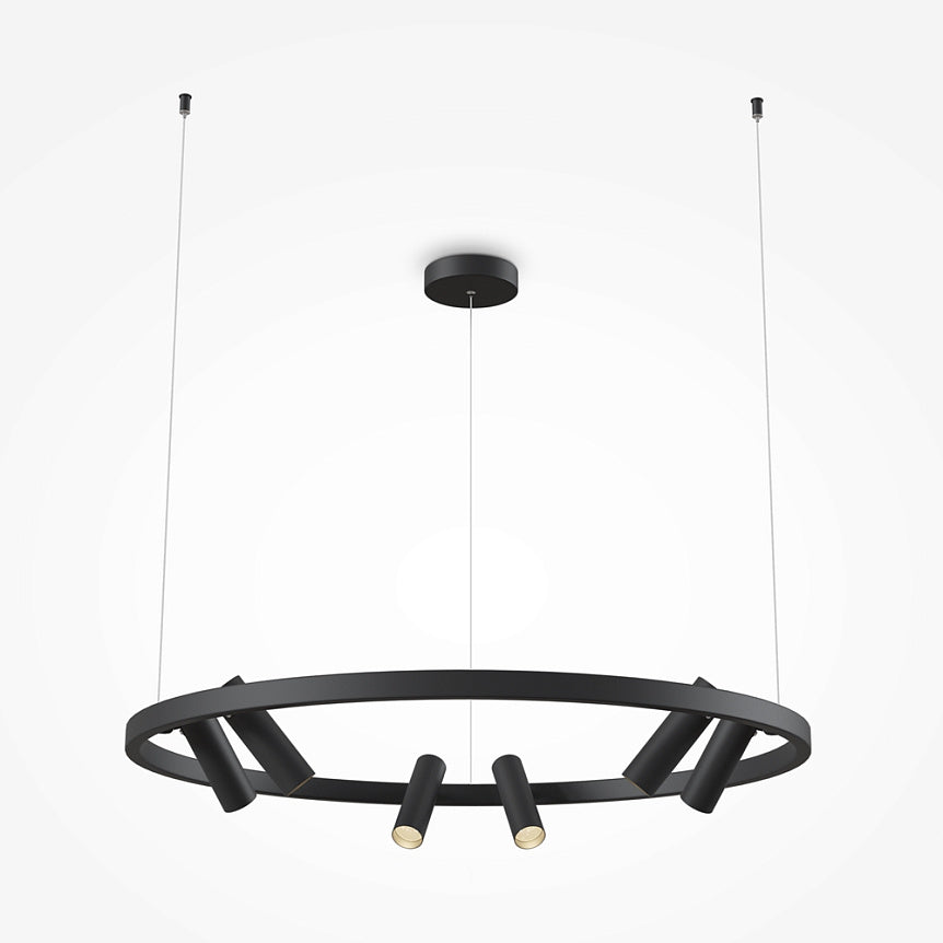 Pendant light with adjustable six-spot metal-acrylic LED design – Satellite | Maytoni
