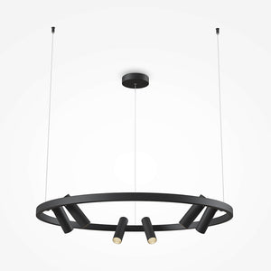 Pendant light with adjustable six-spot metal-acrylic LED design – Satellite | Maytoni