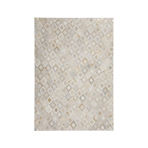 Handmade leather rug with metallic accents and refined texture – Spark 110 | Kayoom