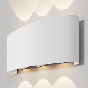 Fassadenbeleuchtung Weißes Metall Up - Down LED‑Licht – Strato | Maytoni - Esszett Luxury | Stilvolles Wohnen mit Charakter