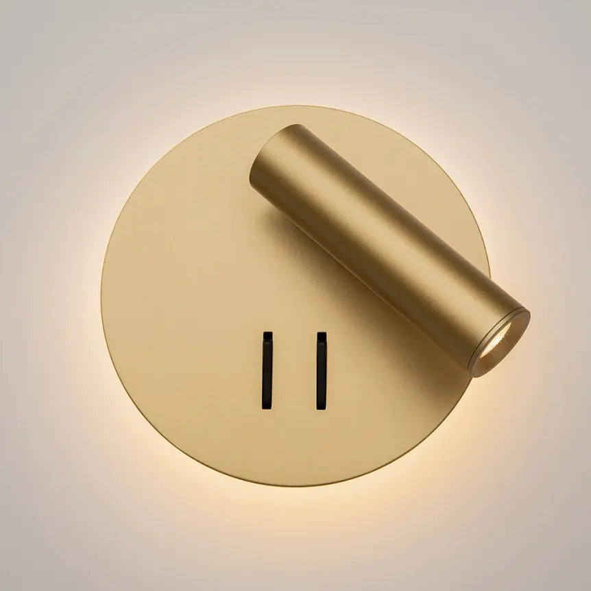 Wandleuchte – Mattgoldenes Aluminium, IP20 Schutz, Warmweiß, 14 cm Höhe - Ios 176 | Maytoni