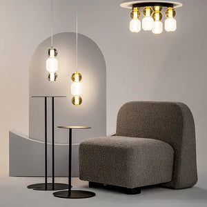 Ceiling light Golden ring design with LED – Drop | Maytoni