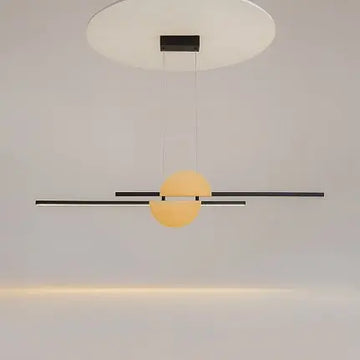 Pendant lamp Black metal Acrylic elements Height adjustable - Skyline | Maytoni