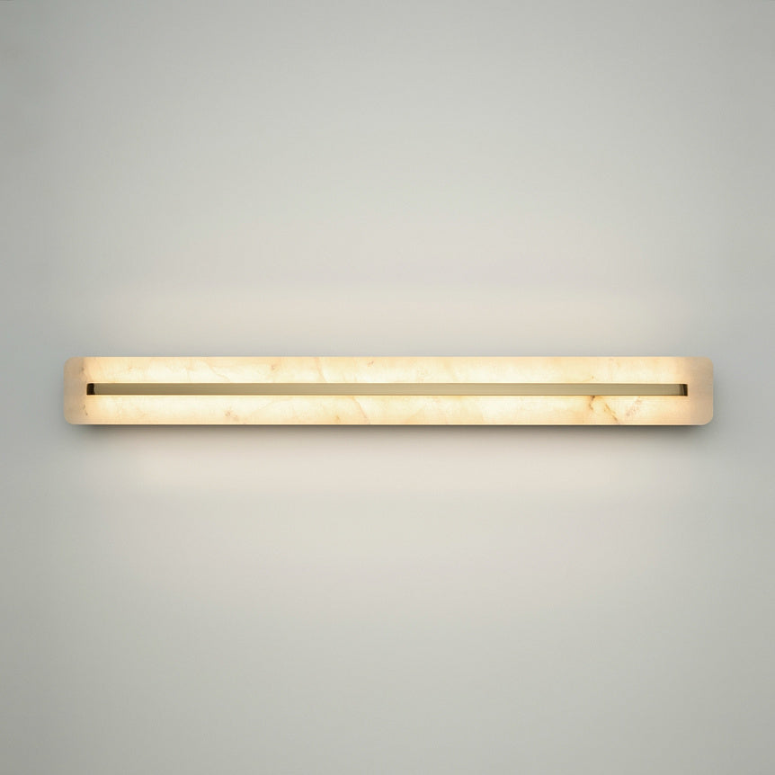 Wall light brass, satin finish, alabaster – Albatre
