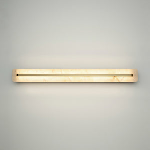 Wall light brass, satin finish, alabaster – Albatre