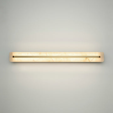Wall light brass, satin finish, alabaster – Albatre