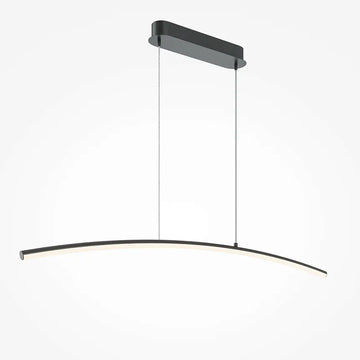 Pendelleuchte – Schwarze Optik, aus Metall, 306 cm hoch - Curve | Maytoni
