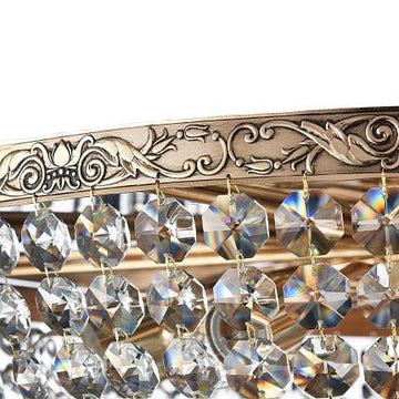 Kronleuchter mit antik‑goldener Metallrahmung Kristall‑Akzenten 14‑flammig – Palace | Maytoni - Esszett Luxury | Stilvolles Wohnen mit Charakter