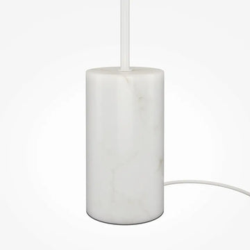 Floor lamp White metal arm & marble base with glossy white glass shades – Kyoto MOD178FL‑L11W3K | Maytoni