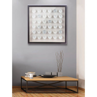 Wandbild – Glas Oberfläche, Silberfarbene Optik, Geometrisches Design - Silver Shine | Gilde