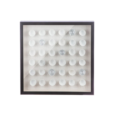 Wandbild – Glas Oberfläche, Silberfarbene Optik, Geometrisches Design - Silver Shine | Gilde