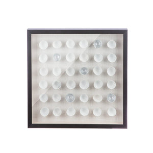 Wandbild – Glas Oberfläche, Silberfarbene Optik, Geometrisches Design - Silver Shine | Gilde