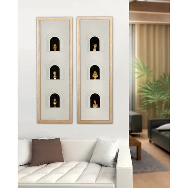 Wandbild – MDF-Oberfläche, Goldfarbene Akzente, Büstenmotiv – Ionic | Gilde
