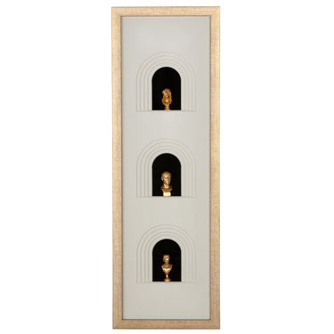 Wandbild – MDF-Oberfläche, Goldfarbene Akzente, Büstenmotiv – Ionic | Gilde