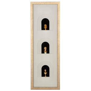 Wandbild – MDF-Oberfläche, Goldfarbene Akzente, Büstenmotiv – Ionic | Gilde