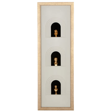 Wandbild – MDF-Oberfläche, Goldfarbene Akzente, Büstenmotiv – Ionic | Gilde
